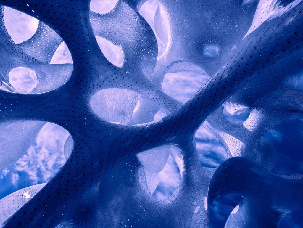 Cosmography is a photographic series inspired by MARC FORNES / THEVERYMANY's 'The Orb.' It visually bridges the macrocosm of the universe with the microcosm of the mind, revealing the shared, intricate patterns that define both external reality and internal consciousness.